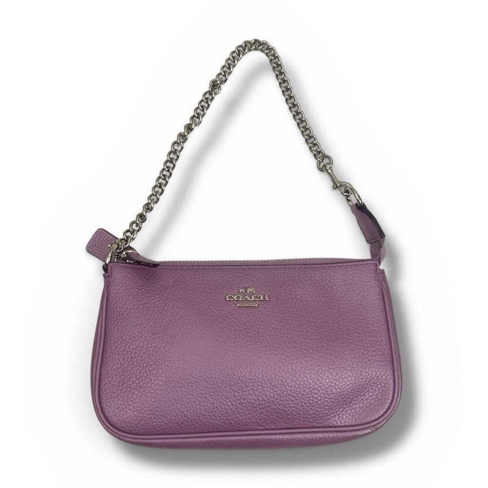 Coach 20151 Nolita 15 Small leather Metallic Lilac Pink Wristlet Bag